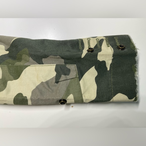 NWT Zadig & Voltaire Virginia Khaki Camo Print Button Front Jacket Small $598 - Picture 7 of 16